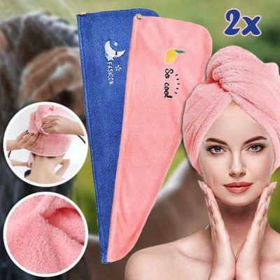 Πετσέτα μαλλιών γρήγορου στεγνώματος (2 τμχ) | HAIRWRAP