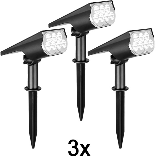 3x Φωτιστικό ηλιακού σημείου για εξωτερικούς χώρους | SPOTIKE